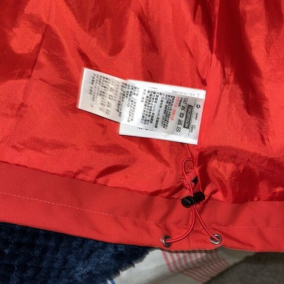 Quechua Decathalon red orange men’s hooded hiking trail waterproof jacket XL - Picture 5 of 9